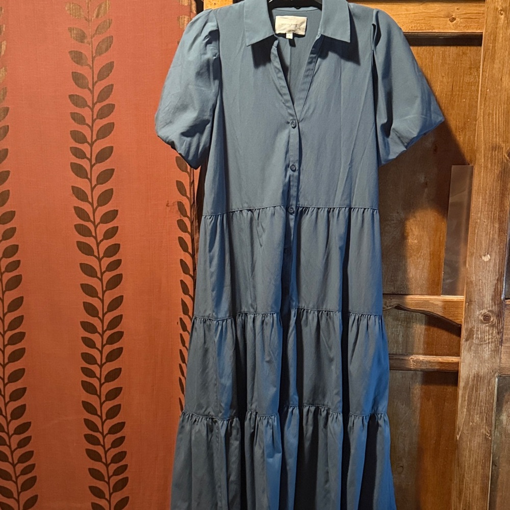Brochu Walker Navy Tiered Midi Dress